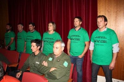 Acció d'UP durant la jornada a la Seu sobre la gestió del llop