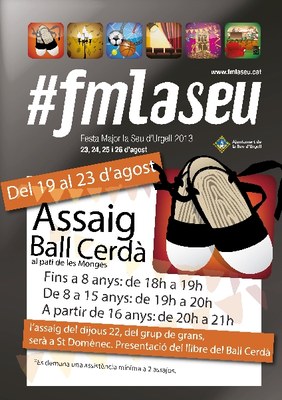 Ball Cerdà - Cartell dels assajos 2013