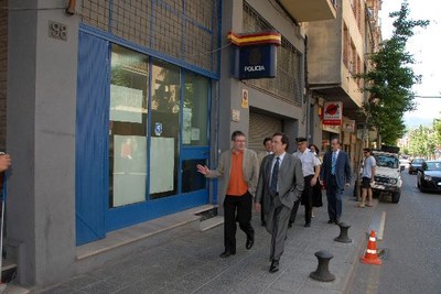 Visita de Joan Rangel a la Comissaria de la Policia Nacional