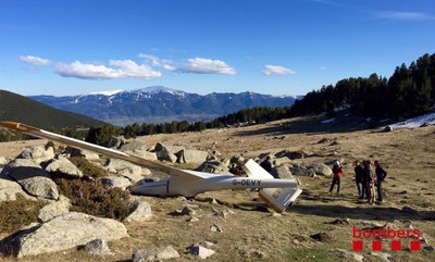 Accident d'un planador aquest dissabte a Meranges