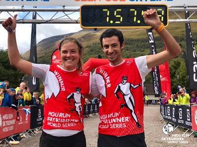 Emelie Forsberg i Kilian Jornet, guanyadors de la Glen Coe Skyline (skyrunnerworldseries.com)