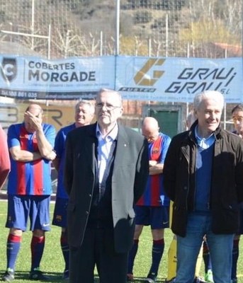 ‘Pepito’ Cortés, en un partit dels Veterans del Barça a la Seu d’Urgell (Foto: CE Ciutat La Seu)