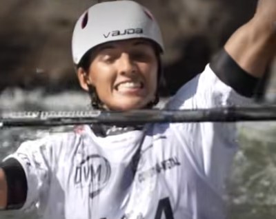 Dominika Brzeska, a la final de K1 femení de l'Europeu U23 d'eslàlom (Imatge: Paddle Europe)