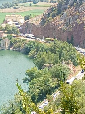 Retencions a la sortida de Coll de Nargó en direcció nord (Foto: Rosa Galano)