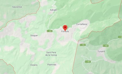 Lloc de l'accident de l'helicòpter