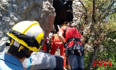 Rescat d'un parapentista accidentat a Organyà