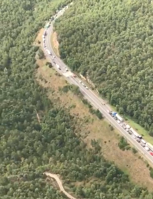 Accident a la C-14 (Imatge: Trànsit)