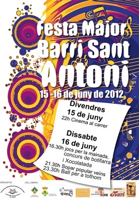 Barri de Sant Antoni - Cartell Festa Major