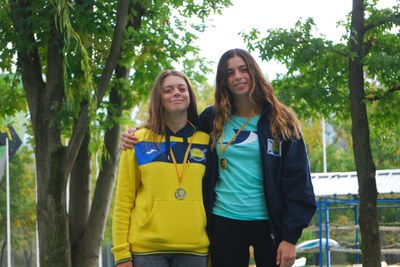 Podi de C1 sènior femení dels Campionats de Catalunya 2018 d'eslàlom (Cadí CK)