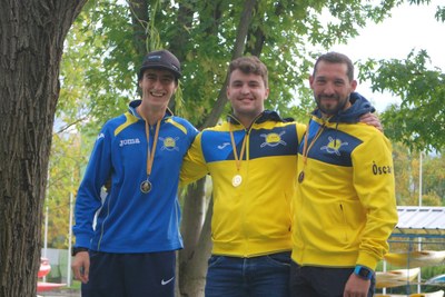 Podi de K1 sènior masculí dels Campionats de Catalunya 2018 d'eslàlom (Cadí CK)