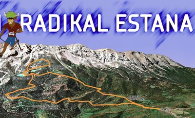 Recreació en 3D del recorregut aproximat de la Radikal Estana, al peu del Cadí