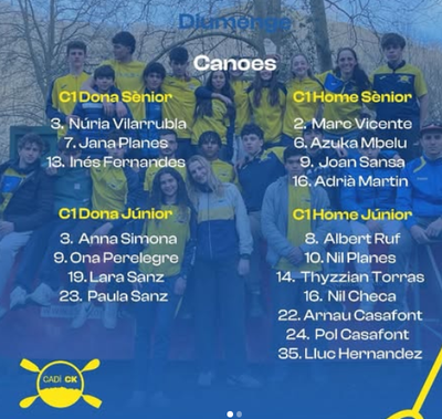 Resultats del Cadí CK en C1 a la prova de Copa d'Espanya a Irun