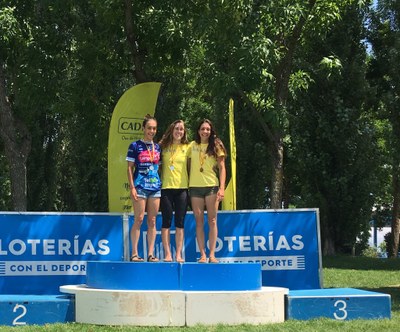 Podi de C1 femení sènior del Campionat d'Espanya d'eslàlom