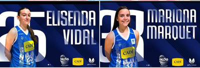 Debut d'Elisenda Vidal i Mariona Marquet a la Lliga Femenina Endesa amb el Cadí La Seu