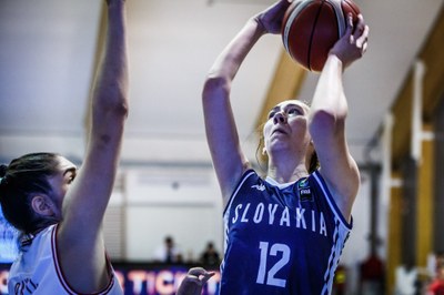 Sona Svetlikova, en un partit amb la selecció eslovaca (Foto: FIBA Europe)