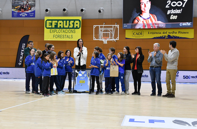Homenatge de l'AE Sedis Bàsquet a Georgina Bahí, al Palau d'Esports (Foto: Agustí Peña)