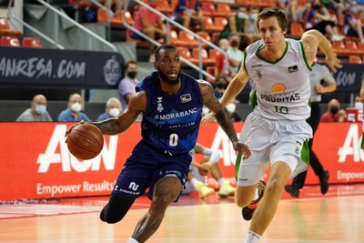 Partit entre MoraBanc Andorra i Joventut, diumenge passat a la Lliga Catalana Masculina (Foto: M.A. Chazo / FCBQ)