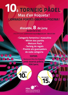 Pàdel - 10è campionat Mas d'en Roqueta