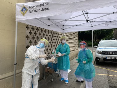 El CAP de la Seu habilita un espai obert per a proves PCR per a pacients amb símptomes (Foto: FSH)