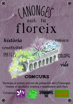Concurs d'embelliment amb flors al carrer dels Canonges