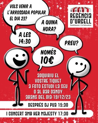 Arrossada popular al carrer Regència d'Urgell, aquest dissabte
