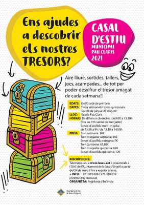 Inscrpcions pel Casal d'Estiu de la Seu