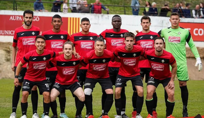 Alineació del CF Coll de Nargó en el derbi comarcal amb el CE Oliana (Foto: @cfcolldenargo)