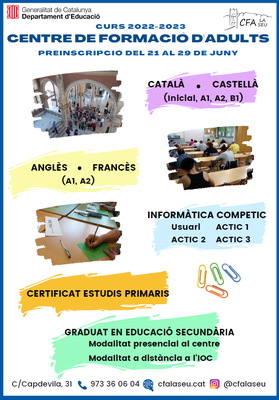Cursos del CFA de la Seu d'Urgell