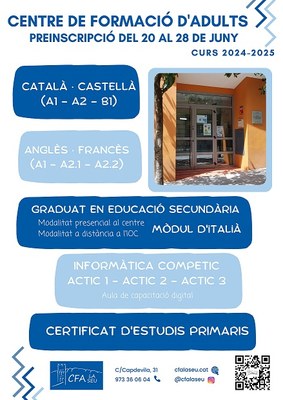 Preinscripció al CFA de la Seu