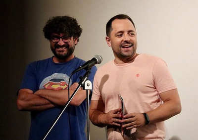 César Candillejo, director artístic del CFF, i Jordi Forcada, director del festival, a la inauguració de la 13ª edició
