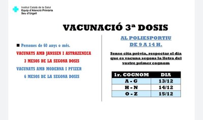 Vacunació a la Seu d'Urgell