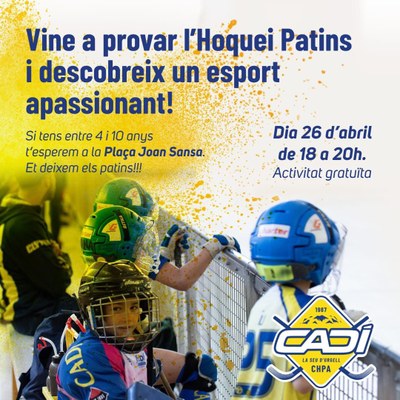 Activitat gratuïta de promoció de l'hoquei patins, a la plaça Joan Sansa de la Seu