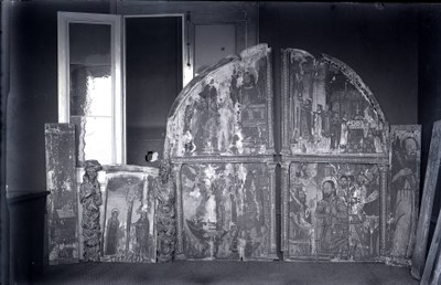 L’obra perduda del Mestre de Tuixent, fotografiada per Guillem de Plandolit abans de 1932 (Foto: Arxiu Comarcal de l’Alt Urgell/Fons Guillem de Plandolit)