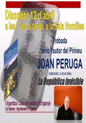 Joan Peruga - Cartell de la xerrada a Organyà