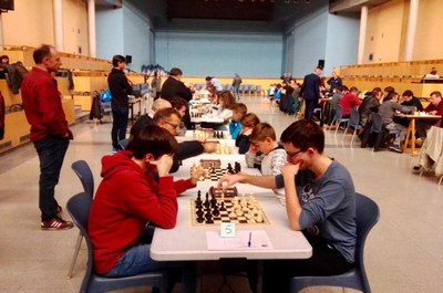 L'Escacs Club la Seu, en una competició recent a Ponts (Foto: arxiu ECLS)