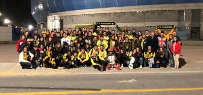 Jugadors i aficionats del CG Puigcerdà, a Sant Sebastià (Foto: CGP)