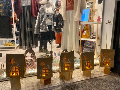 Instal·lació d'art efímer al centre de la Seu, aquest mes passat