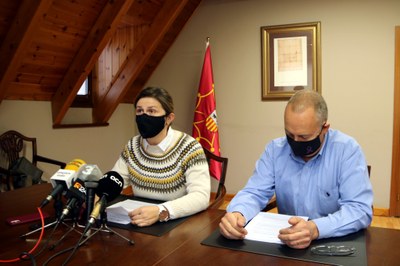 Roda de premsa de Maria Vergés (Foto: ACN)