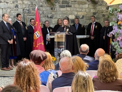 Parlament de Maria Vergés en la celebració de l'Hèsta d'Aran (Foto: ACN)