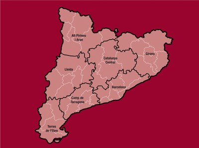 Mapa de les 7 vegueries - 2010