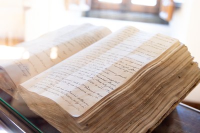 Imatge de detall del Llibre d'Actes 1743-1864 del Consell General d'Andorra