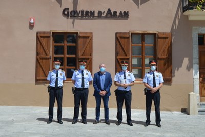 Reunió de Francés Boya amb la direcció dels Mossos d'Esquadra (Foto: CGA)