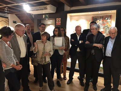 Lluís Puig, a l'arxiu d'Aran (Foto: Conselh Generau)