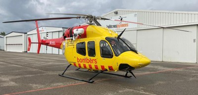 Helicòpter d'Helitrans Pyrinees que ha guanyat la licitació de Bombers (Foto: Helitrans Pyrinees) 