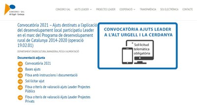 Oberta la convocatòria dels ajuts Leader a l'Alt Urgell i la Cerdanya