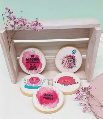 Galetes dissenyades per El Picot i Cookies&Cakes amb motiu del Dia Mundial de la Salut Mental