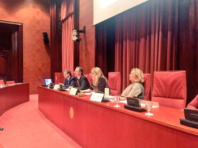 Albert Alins, a la Comissió d'Agricultura del Parlament
