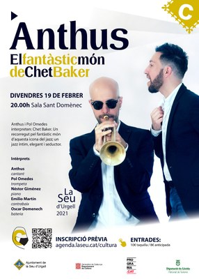 'El fantàstic món de Chet Baker', concert d'Anthus a la Seu