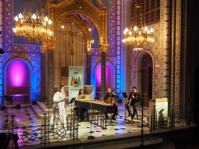 Actuació de Marta Mathéu a la Seu, a la inauguració del FeMAP 2023