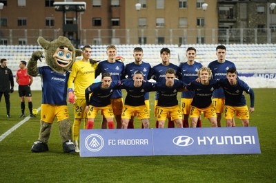 Alineació de l'FC Andorra contra la Cultural Leonesa (Foto: FC Andorra)